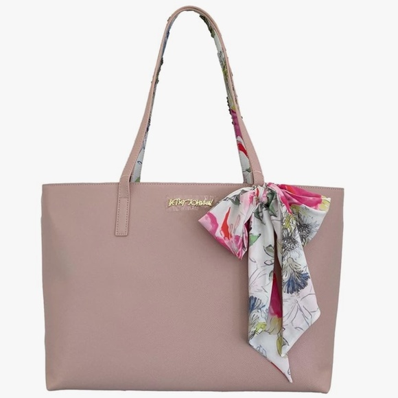 Betsey Johnson Blush Floral Xozaria Large Tote - Picture 1 of 11